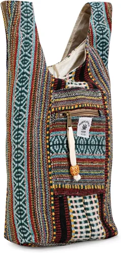 Vista 3 de LONGING TO BUY Bolso bandolera de cáñamo, bolso bandolera de cáñamo, bolso bandolera de cáñamo y bolso de fiesta de cáñamo en la playa, bolso unisex