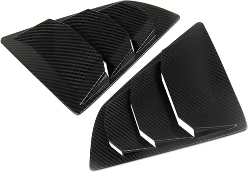 Vista 5 de Persianas Tipo Louver para Ventana Lateral Estilo Fibra de Carbono Cubiertas de Ventilación de Aire para Nissan 370Z