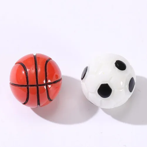 Vista 4 de Toddmomy 20 pelotas deportivas en miniatura, mini pelotas de fútbol y baloncesto de resina de 0.6 pulgadas para accesorios de casa de muñecas