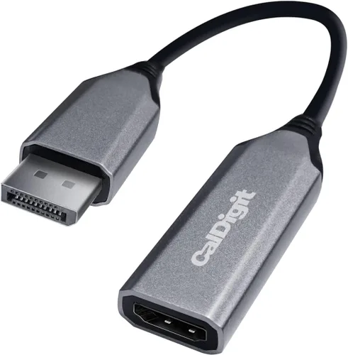 Vista 5 de CalDigit Adaptador activo DisplayPort 1.2 macho a HDMI 2.0b hembra 4K 60Hz, pantalla de alta actualización, color de 10 bits, HDR y soporte