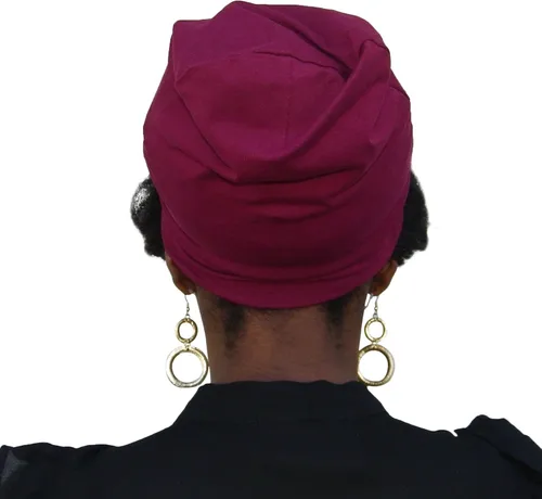 Vista 4 de Gorro de lana con forro de raso suave para mujer