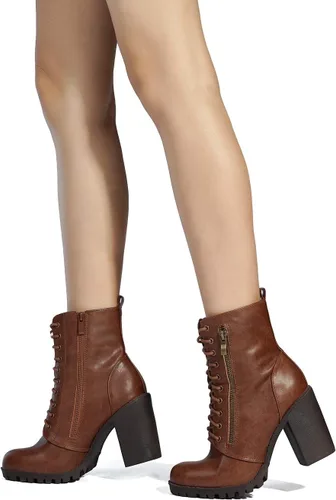 Vista 6 de DREAM PAIRS - Botines de tacón grueso para mujer