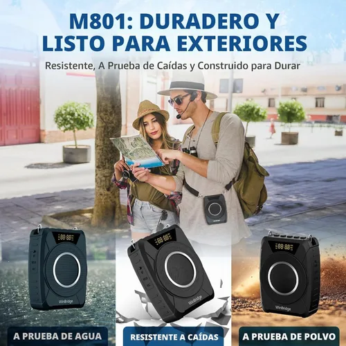 Vista 5 de Amplificador de voz inalámbrico de 20W con micrófono de auriculares UHF