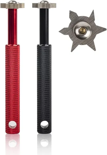 Vista 18 de HIFROM Afilador de ranuras con 6 cabezales – Afilador de ranuras para palos de golf, herramienta de reranurado y limpiador para todos los hierros