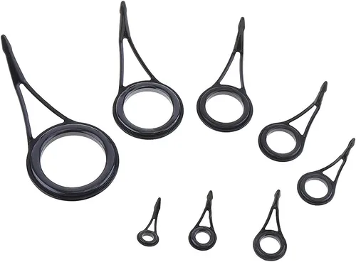 Vista 4 de Juegos de guía de caña de pescar y kit de reparación, guías de caña giratoria con puntas de cerámica