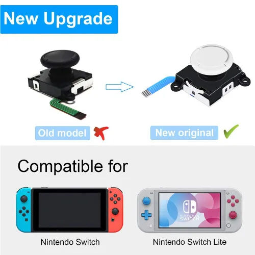 Vista 2 de Juego de repuesto para joystick de Nintendo Switch lite, Kit de herramientas de repuesto para joystick de reparación para Switch lite y controlador