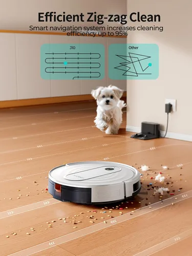 Vista 6 de Robot aspirador y trapeador – Potente succión de 4000 Pa, control de aplicación/Alexa, solución de limpieza 3 en 1 con carga automática, perfecta