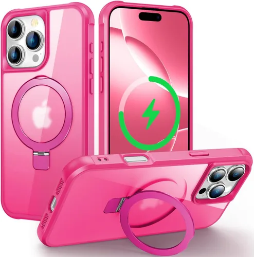 Vista 79 de CHAOFEnG Funda magnética compatible con iPhone 11 con soporte, prueba de caídas de grado militar, compatible con imán, anillo translúcido, parte
