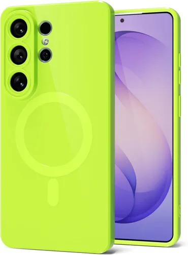 Vista 129 de Svanove Funda magnética de silicona para Samsung Galaxy S22, compatible con Magsafe, bonita funda para mujer, goma de gelatina brillante delgada