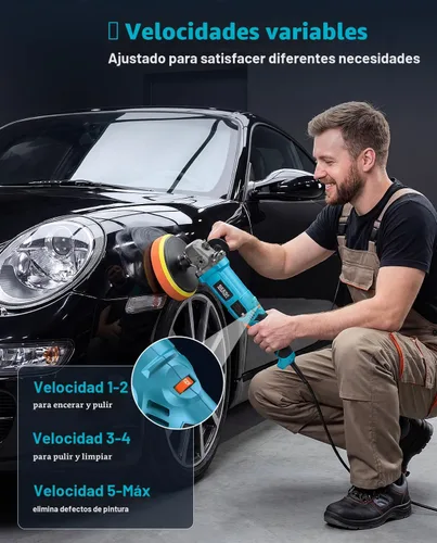 Vista 3 de SEESII Pulidor de almacenador intermediario del coche 1600W 7 pulgadas/6