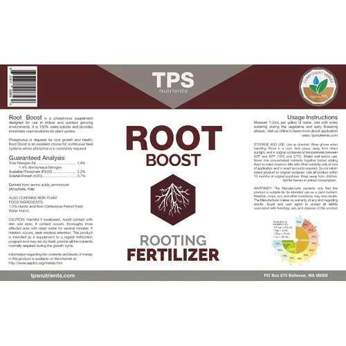 Vista 2 de Root Boost Fórmula avanzada de enraizamiento para suelos vivos y raíces blancas, además de microbios por TPS Nutrients, 1 galón (128 oz)