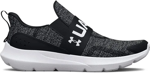 Vista 4 de Under Armour Tenis unisex para correr preescolar Surge 3 sin cordones para niños
