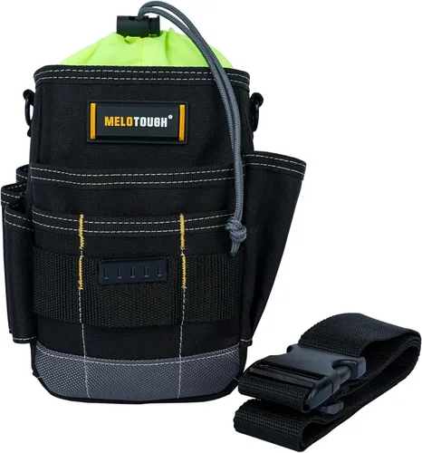 Vista 14 de MELOTOUGH Bolsa de herramientas para electricista, bolsas para cinturón de herramientas, múltiples bolsillos, organizador de herramientas para Azul