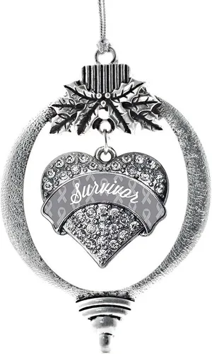 Vista 42 de Inspired Silver - Adorno con dije de hermana gemela - Adornos navideños de plata con circonitas cúbicas