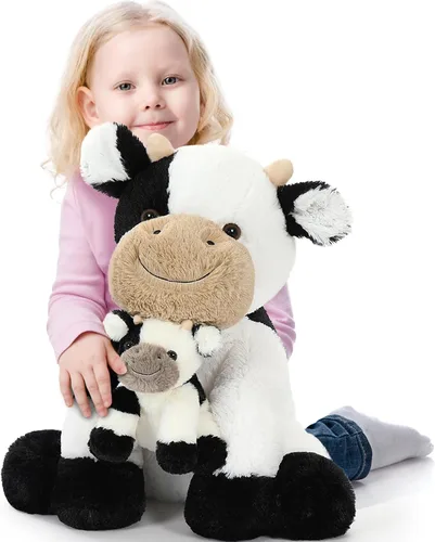 Vista 14 de Tezituor Valais - Juego de 4 animales de peluche de oveja Blacknose de 18 pulgadas, peluche grande de oveja con 3 lindos bebés de cordero, regalo