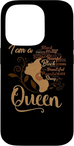 Vista 17 de Funda para iPhone 16 BLM Melanin Women I'm a Queen African American Black Pride