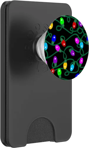 Vista 7 de Mi color favorito es la luz de Navidad - Luces de árbol de Navidad PopSockets intercambiables PopGrip
