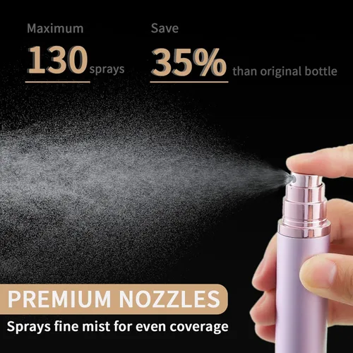 Vista 5 de Perfume Atomizer Bottle (5ml) Refillable Portable Mini Perfume Atomizer for Travel Leak Proof Pump Perfume Spray Bottle Atomizer for Man and Woman