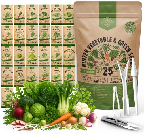 Vista 9 de Paquete de variedad de 25 semillas de vegetales y frutas de verano - más de 1,870 semillas autóctonas sin OMG para jardinería en interiores