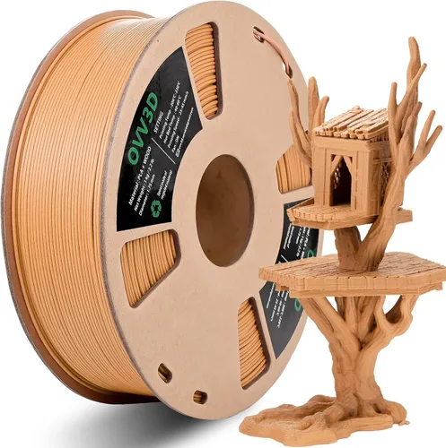 Vista 15 de OVV3D - Filamento PLA para impresora 3D de 8.82 oz x 4 bobinas, PLA Transparente Pla Multicolor