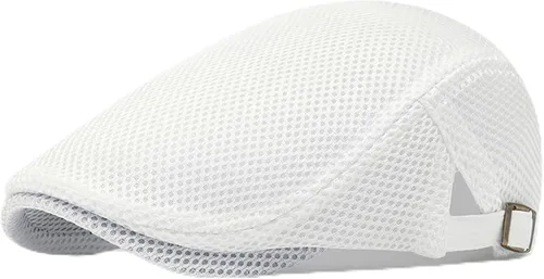 Vista 20 de Sombrero de malla para hombre, transpirable, para verano, boina, Gatsby, hiedra, gorra de conducción, gorra de golf ajustable