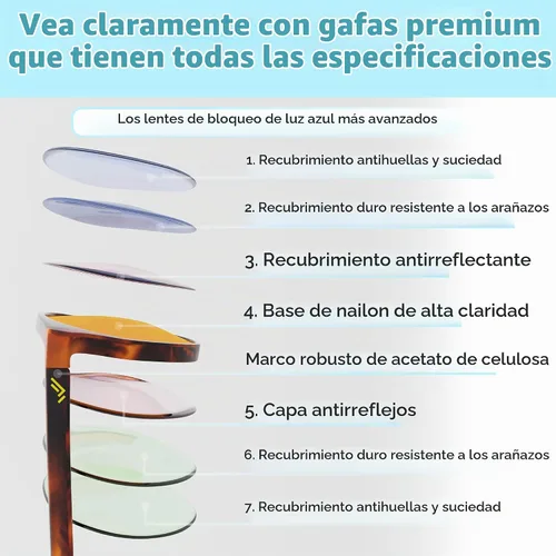 Vista 8 de Orange Blue Light Blocking Glasses for Better Sleep - 99.5% Premium Acetate Migraine Glasses for Women & Men Mármol negro