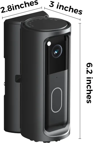 Vista 10 de Soporte para timbre Blink ajustable en ángulo de 360° compatible con timbre de video Blink (modelo 2025), soporte de cámara sin taladrar