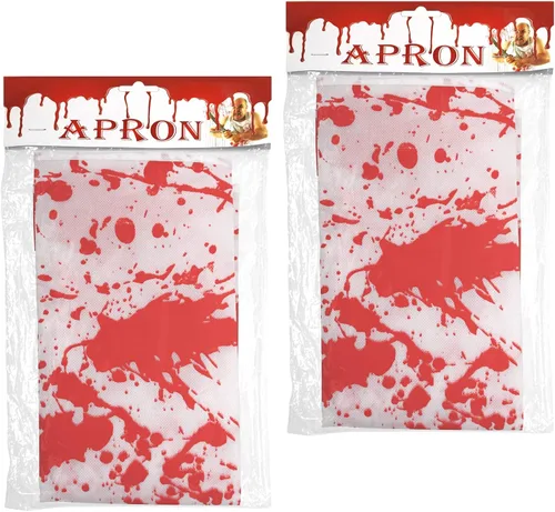 Vista 6 de Delantal Sangriento de Halloween Accesorio de Disfraz de Carnicero con Huella de Mano Aterradora para Adultos Mujeres Hombres Cosplay Fiesta Cocina