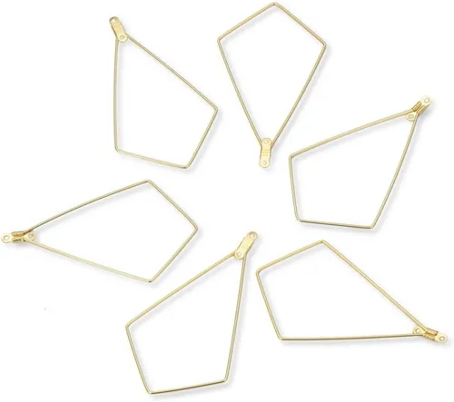 Vista 6 de 10 piezas Adabele resistentes al deslustre de 1.181 in círculo redondo con cuentas de aro chapado en oro amarillo de 18 quilates para aretes