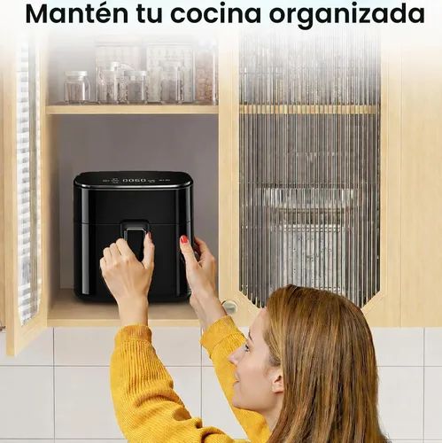 Vista 4 de Simple Deluxe Freidora de aire 8 en 1 de 3 cuartos de galón, freidora de aire preestablecida digital con protección contra sobrecalentamiento