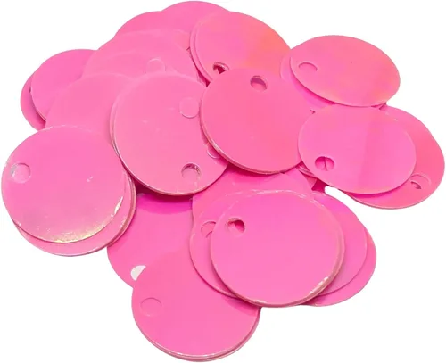 Vista 17 de Paillettes de lentejuelas redondas planas de 10/20/1.181 in, agujero de 0.157 in, mezcla de colores, lentejuelas acrílicas, 1,76 onzas (1.76 oz)