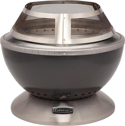 Vista 5 de Cuisinart COH-800 Cleanburn - Hoguera sin humo con protector contra viento y protector de chispas CHA-820 Cleanburn, acero y CHC-801 Cleanburn