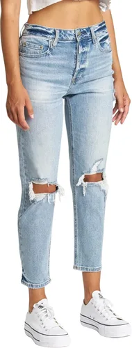 Vista 2 de DAZE Jeans de mezclilla originales de talle alto para mujer