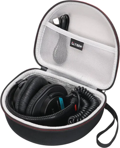 Vista 2 de Funda para Sony MDR7506 Profesional Diafragma Grande Auriculares Gris 1. Negro + gris
