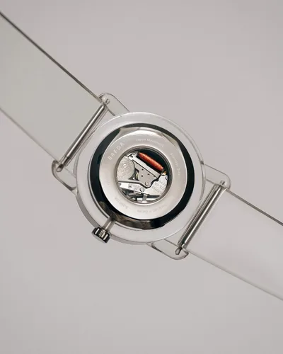 Vista 6 de Breda Reloj de plástico transparente naranja 'Play', 1.378in