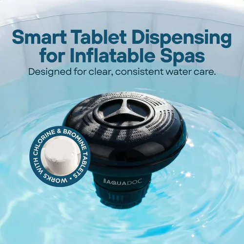 Vista 2 de MAV AquaDoc Flotador de tabletas de bromo y cloro para tabletas de 1.5 pulgadas para jacuzzis inflables