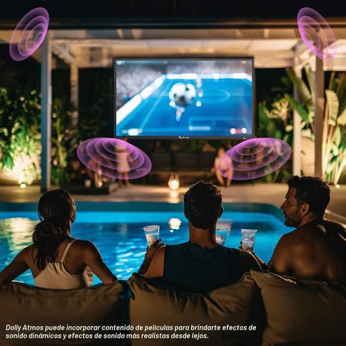 Vista 8 de SYLVOX Nueva TV inteligente para exteriores de 43”, Rendimiento impermeable superior, Acabado mate mejorado para efecto antirreflejos mejorado