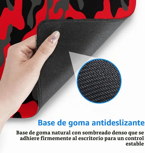 Vista 6 de Alfombrilla de mouse extragrande para juegos grande, alfombrilla de mouse de escritorio completo de camuflaje con costura, base antideslizante