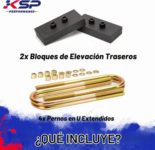 Vista 7 de KSP Kit de bloque de elevación de nivelación trasero de 1 pulgada para Ford F150 2021+, bloques de elevación traseros de aluminio con pernos en U