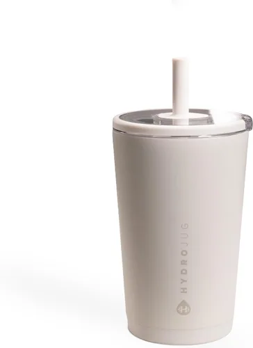 Vista 28 de HydroJug Everyday Tumbler 20 oz – Ceramic-Lined Insulated Tumbler with Straw and Soft-Touch Lid, Cup Holder Friendly, Double-Wall Vacuum Insulation