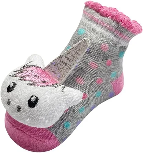 Vista 2 de PUPPET Calcetines sonajeros para bebé, botines de algodón, juego de regalo, Multicolor, 6 meses