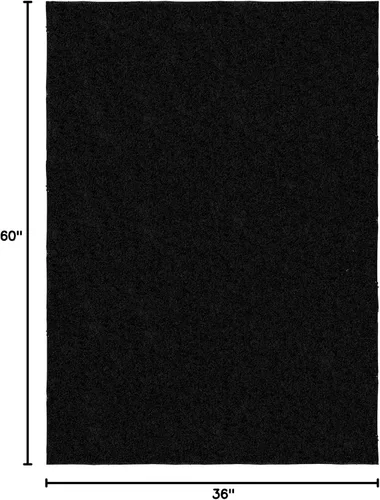 Vista 3 de Garland Rug Skyline Shag - Alfombra de área, 3 pies x 5 pies, color negro