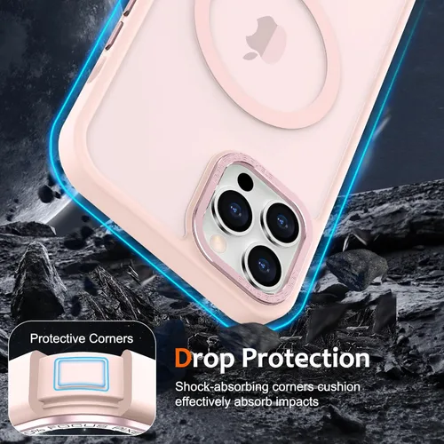 Vista 46 de Anuck - Funda magnética para iPhone 11 compatible con MagSafe, carcasa trasera mate translúcida dura, borde de TPU, delgada, resistente a impactos