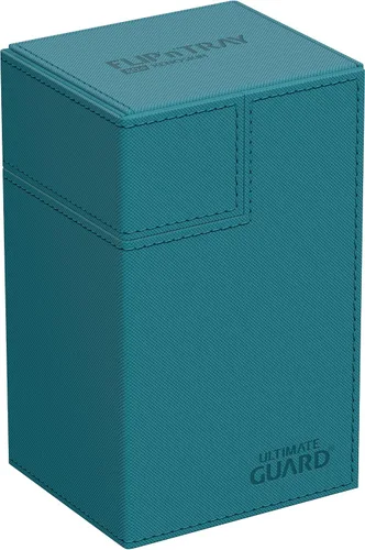 Vista 12 de Estuche Ultimate Guard Flip'n'Tray 100+, para 100 cartas con fundas dobles de TCG + bandeja para dados, negro, cierre magnético independiente