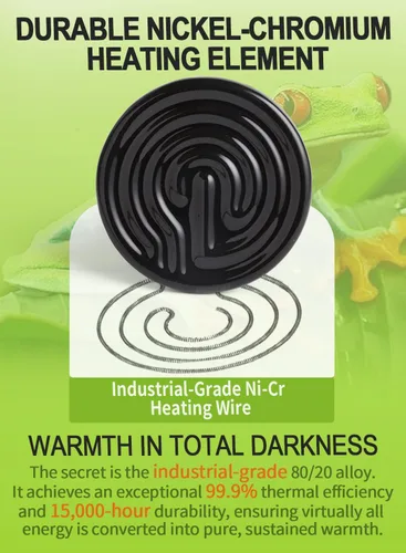 Vista 5 de Emisor infrarrojo de cerámica de 75 W, calentador de reptiles sin luz, para dragones barbudos, lagartos, tortugas, serpientes, anfibios y pollos
