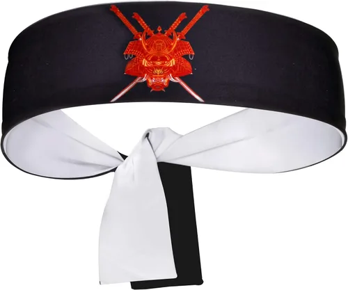Vista 23 de Diadema reversible de guerrero, Bushido Hachimaki para karate, Halloween, sushi