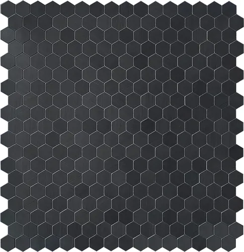 Vista 12 de Protector contra salpicaduras de acero inoxidable hexagonal despegar y pegar, azulejos de pared autoadhesivos de aluminio despegar y pegar