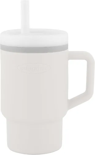 Vista 14 de Infantino Mi primer vaso, taza de silicona con pajita y asa, vaso de bebé resistente a derrames para llevar, botella de transición libre de BPA