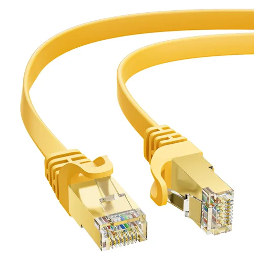 Vista 41 de Cable Ethernet Cat 7 de 0.6 pies, cable de Internet de alta velocidad de 10 Gbps, blindado SFTP, cobre puro OFC, cable de red LAN RJ45 CAT7
