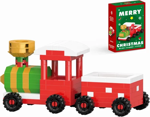 Vista 10 de Juego de bloques de construcción de campanas de Navidad y botas, compatible con el calendario de Adviento Lego 2025, apilables, juguetes nuevos